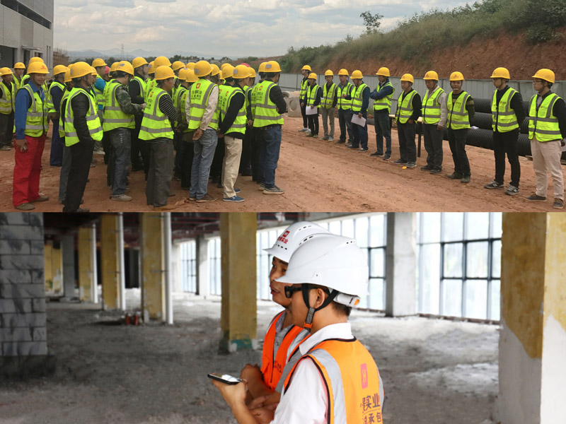 東莞盈灃科技有限公司工程緊鑼密鼓施工中，為迎接竣工全力奮戰！