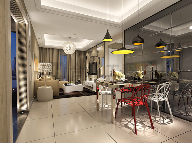 碧水藍天樣板房裝修效果圖